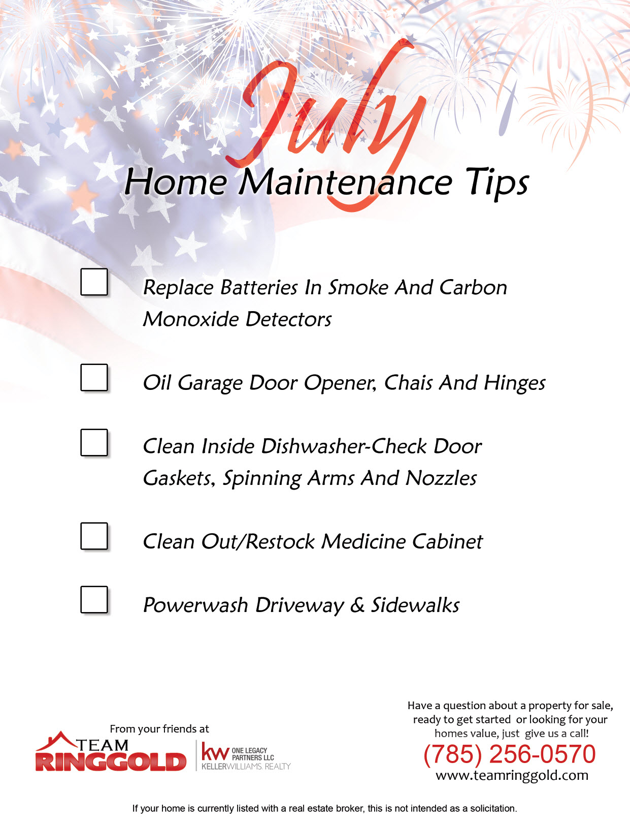 Home Maintenance Tips | July